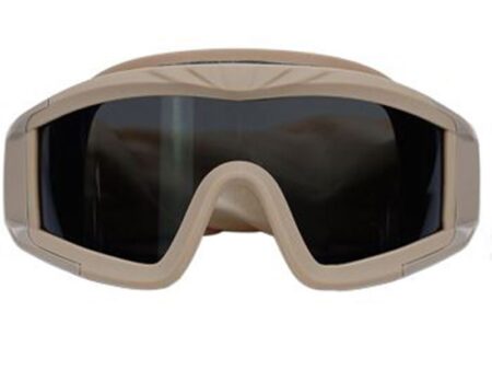 Big Foot Big Goggles with 3 Different Color Lenses (Tan)