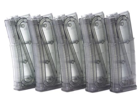 Ares M4 AMAG AEG Magazine (5pcs Box Set - 130 Rounds - Transparent - MAG-B-023-TP)