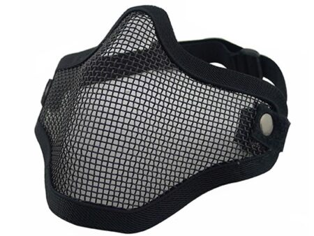 Big Foot V1 Strike Steel Half Face Mask (One Belt Version) (Black)
