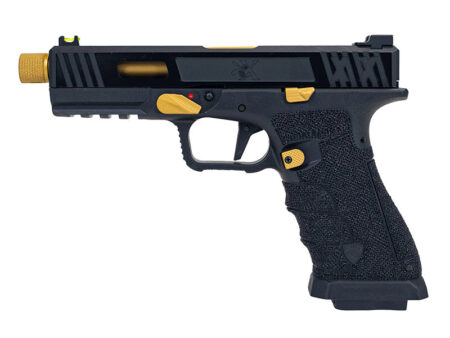APS Bumblebee XX Co2 Blowback Pistol (1 Short Mag and 1 Long Mag - Black/Gold - ACP620)