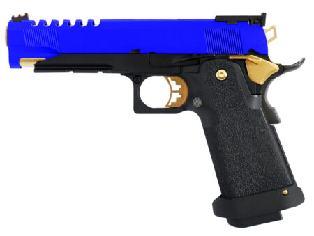 Armorer Works Custom 5.1 Hi-Capa GBBP (Gold - Black Frame - AW-HX2701 BLUE)