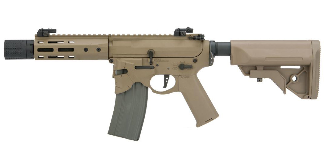 Ares x Sharps Bros. M4 Octarms M-Lok Rail with OverThrow Lower Receiver (S - Tan - M4-SB-OT-S-DE)