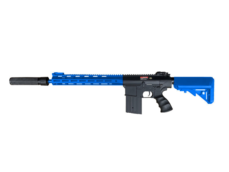 Golden Eagle SR25K URX4 14.5 M-lok AEG with QD Silencer (with Mosfet - Full Metal - E6952M) Blue