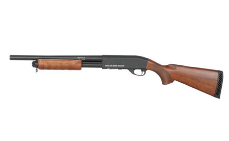 S&T M870 Medium Pump-Action Spring Airsoft Shotgun - Real Wood