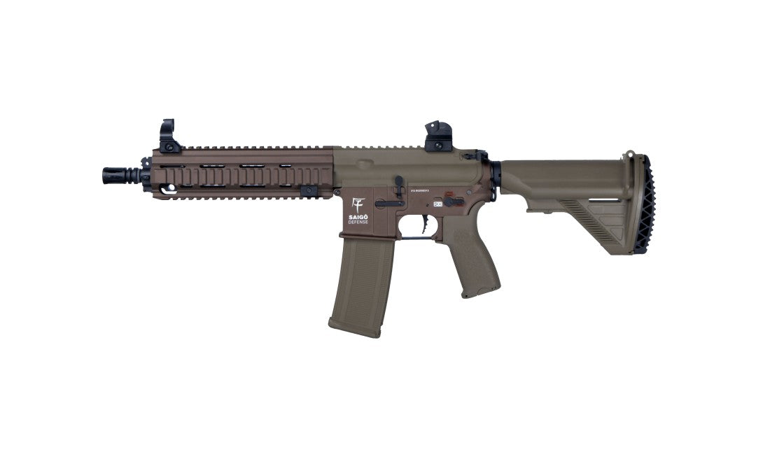 Saigo Defense Shogun AEG MK1 Airsoft Rifle with Gate ASTER II Bluetooth (Tan Bundle)