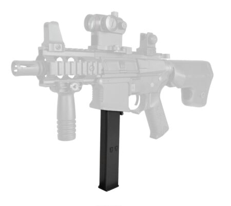 Ares Adaptor Set 9mm Magazine For M4's (Inc. 45 Round 9mm Magazine - Black - MAG-038-BK)