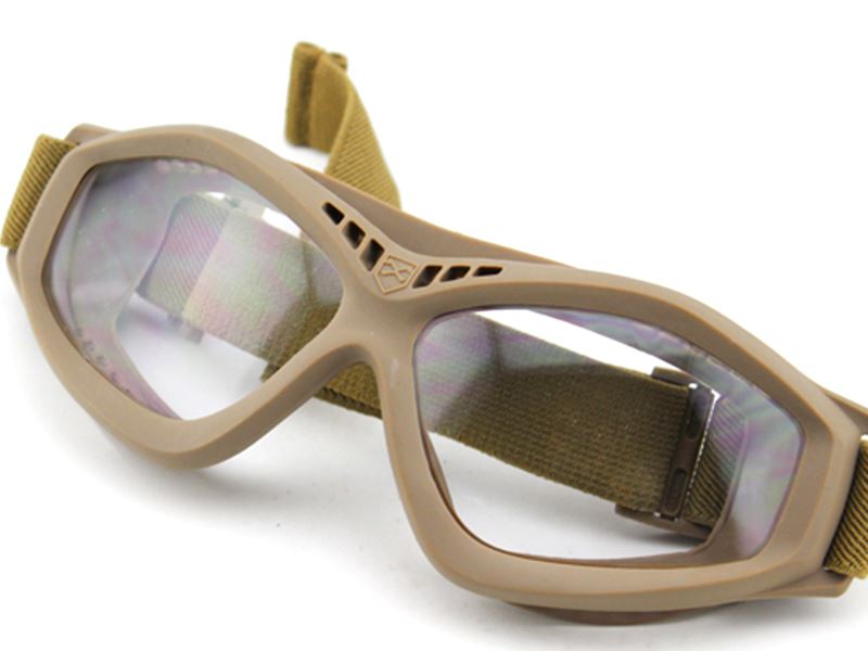 Big Foot Clear Glasses (Tan)