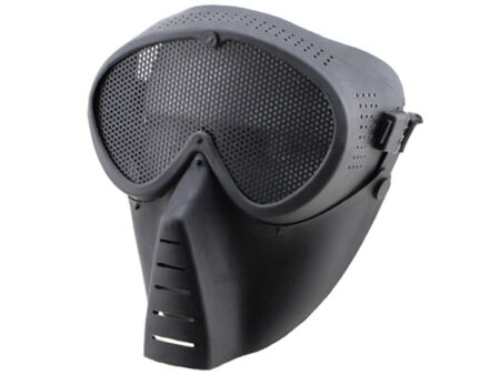 Big Foot Small Flying Mask with Mesh Goggle (Round Mesh) (Black)
