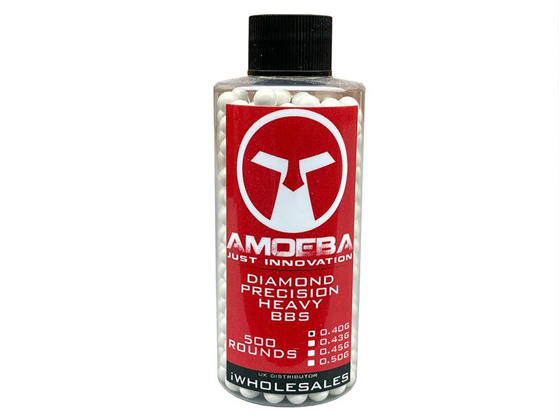 Ares Amoeba Diamond Precision 0.45g Biodegradable BBs 500 Round Bottle