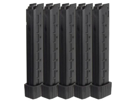 Ares APC-9 AEG SMG Magazine (5pcs Box Set - Long - 110 Rounds - Black - MAG-B-A9-L)