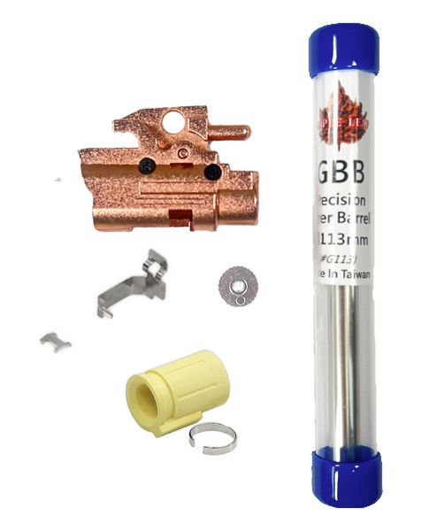 Maple Leaf 1911 GBB Series 4.3"" Chamber Set with 6.02 113mm inner Barrel & Autobot 60 Degrees Hop Up Bucking
