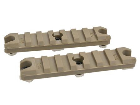 AresAmoeba 3.50"" M-Lok Key Rail System (2pcs - ABS - AM-ML-R-005-DE - Tan)