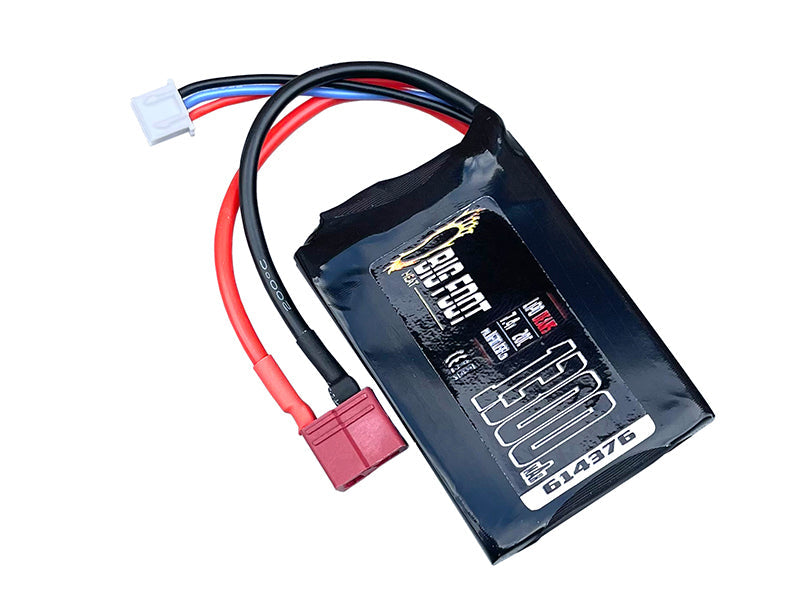 Big Foot Heat Lipo Battery 1300 mAh 7.4v 20c (Square - 102mm - DEANS)