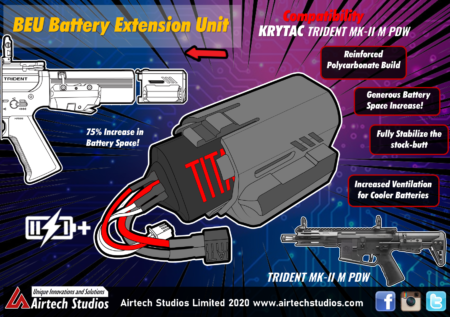 Airtech Studios - BEU Battery Extension Unit - KRYTAC TRIDENT MK-II M PDW (New PDW version)
