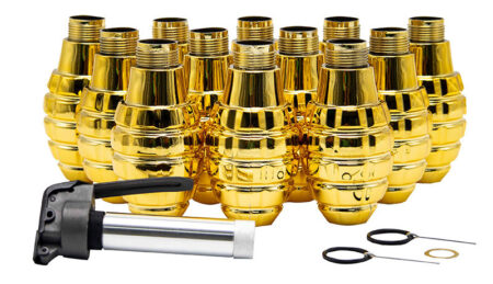 Hakkotsu Thunder B Sonic Grenade Complete Set (12pcs - Pineapple - GOLD - TB-12AGL)