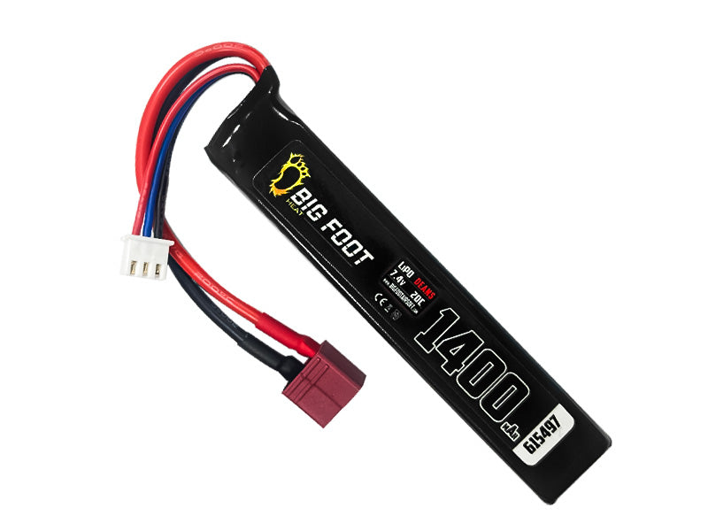 Big Foot Heat 1400mAh 25c 7.4v (105mmx20mmx15mm - Dean)