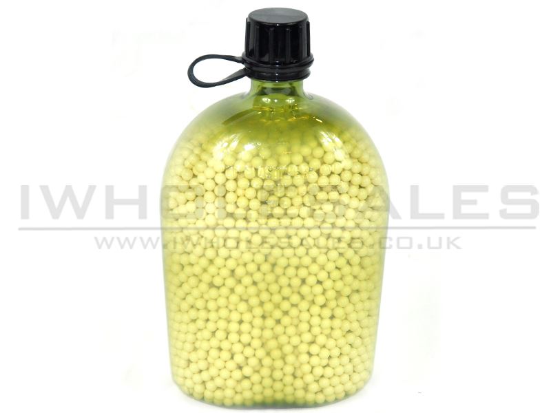 Big Foot Diamond Precision 0.28G White BB Pellets (5000 Rounds - Water/BB Canteen Bottle - Tan/Yellow)