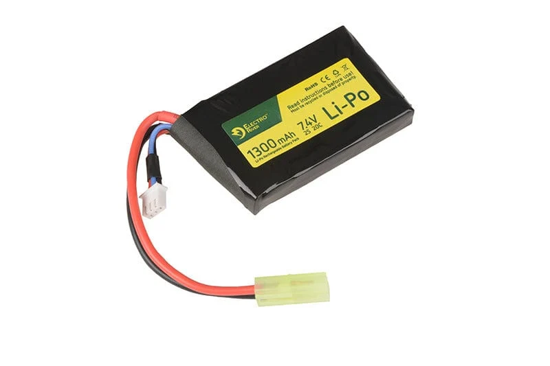 7.4v Power 1300 mAh 20C Stick Type Li-Po Battery
