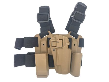 Big Leg Holster 1911 with Two Pouches (Hard - Tan)