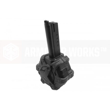 Armorer Works Desert Eagle 350 Rounds Gas Drum Magazine (AW-DRMG16 - Desert Eagle Series - Black)