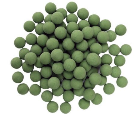 Hwasan .68 Polished Rubber Paintball - 4.80g - 100pcs - Green