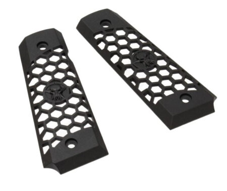 WE 1911 Hex Cut Grip Set (Full Metal - Black)