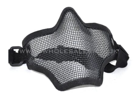 ACM V1 Strike Steel Half Face Mask (One Belt Version - Black)