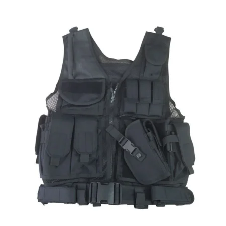 Cross Draw Tactical Vest – Black