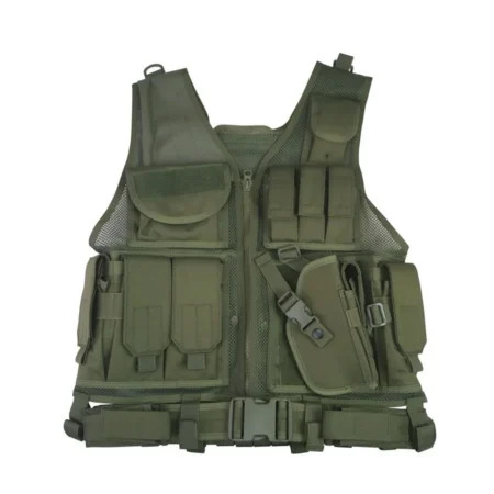 Cross Draw Tactical Vest – Olive Green