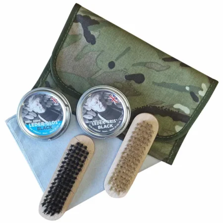 Military Boot Care Kit with Black and Brown Polish by Web-Tex