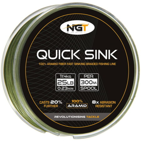 NGT Moss Green Quick Sink Braid – 25lb (300m) Spool
