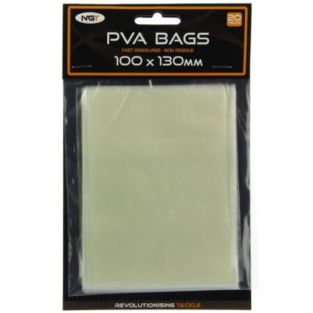 NGT PVA bags – 100x130mm Bags 20 per Pack