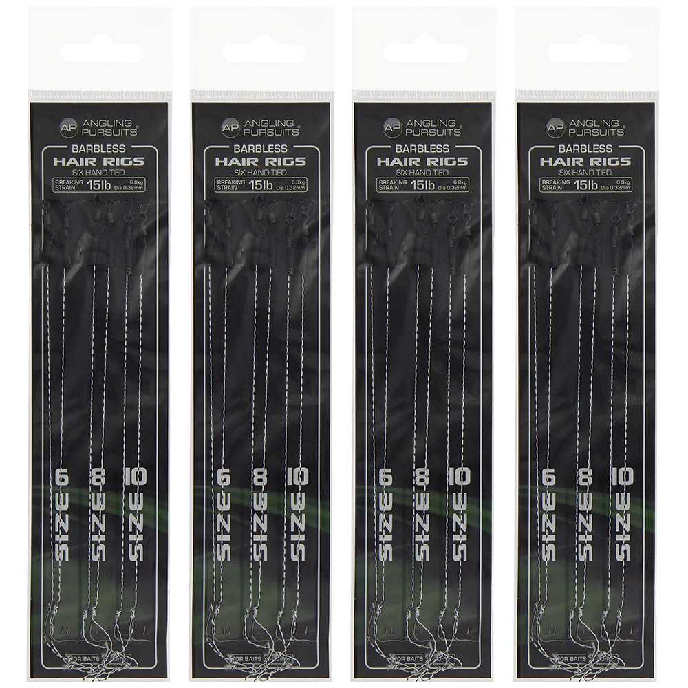 Sixpack Hair Rigs – Mixed Sizes Barbless