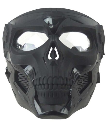 Skull Messenger Mask – Black