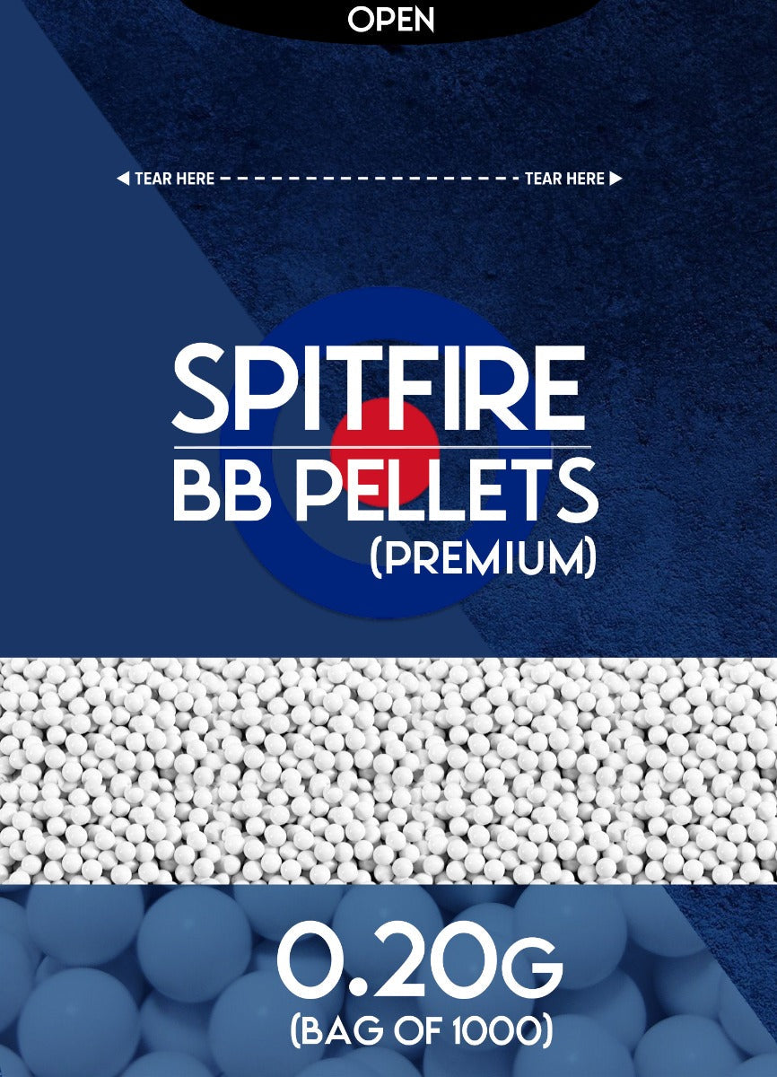 Spitfire BB Pellets 0.20g (1000 Printed Bag - White)