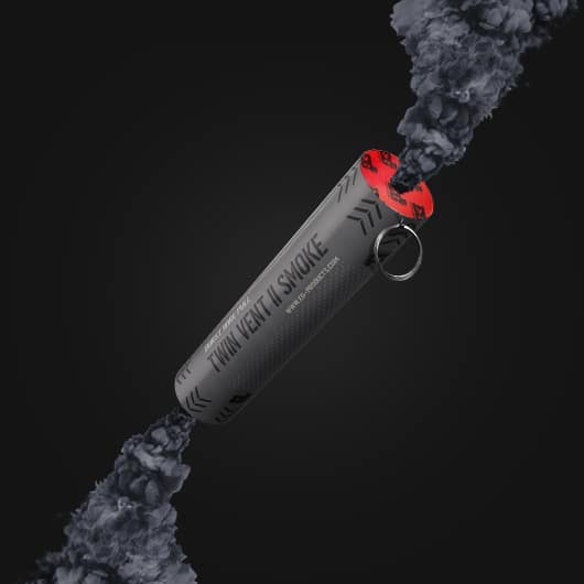 Twin Vent II: Burst Wire Pull Smoke Grenade – BLACK